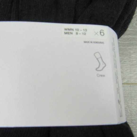 Nike Everyday Cushion Crew Socks Black 6 Pack Mens Size 8-12 NEW - Picture 3 of 7